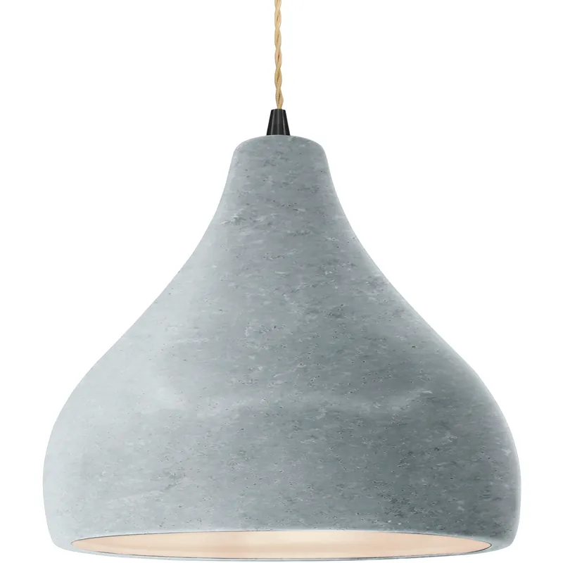 Don’t Miss Out Radiance LED 13.5 inch Matte Black and Concrete Pendant Ceiling Light