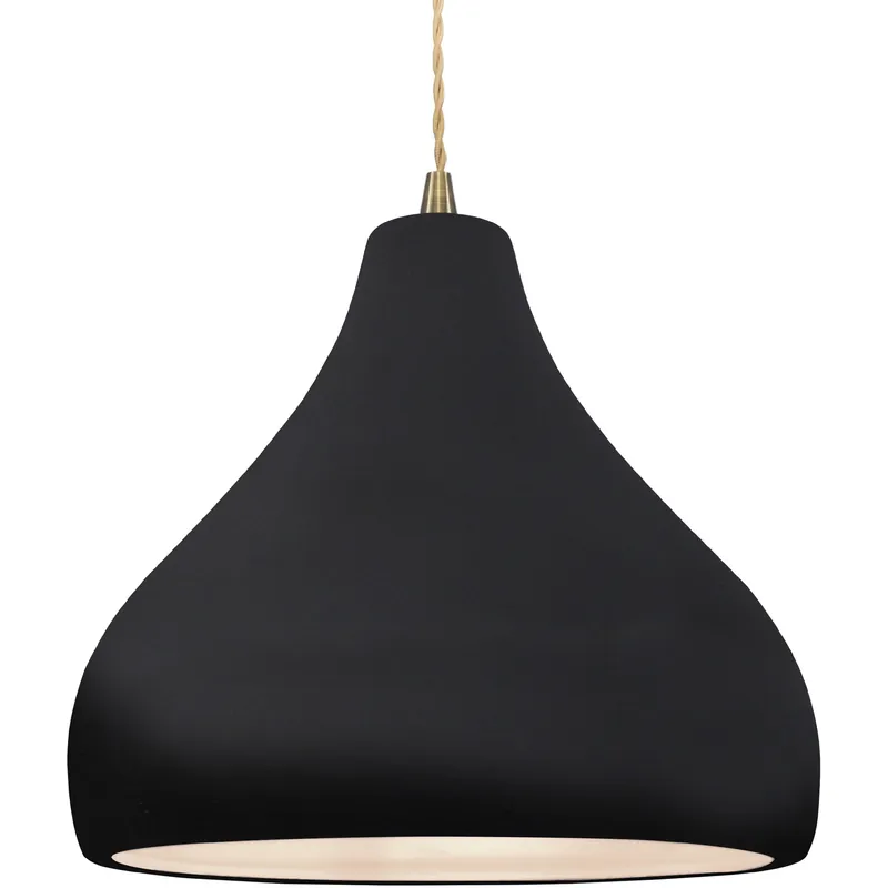 Direct From Manufacturer Radiance LED 13.5 inch Antique Brass and Gloss Black/Matte White Pendant Ceiling Light