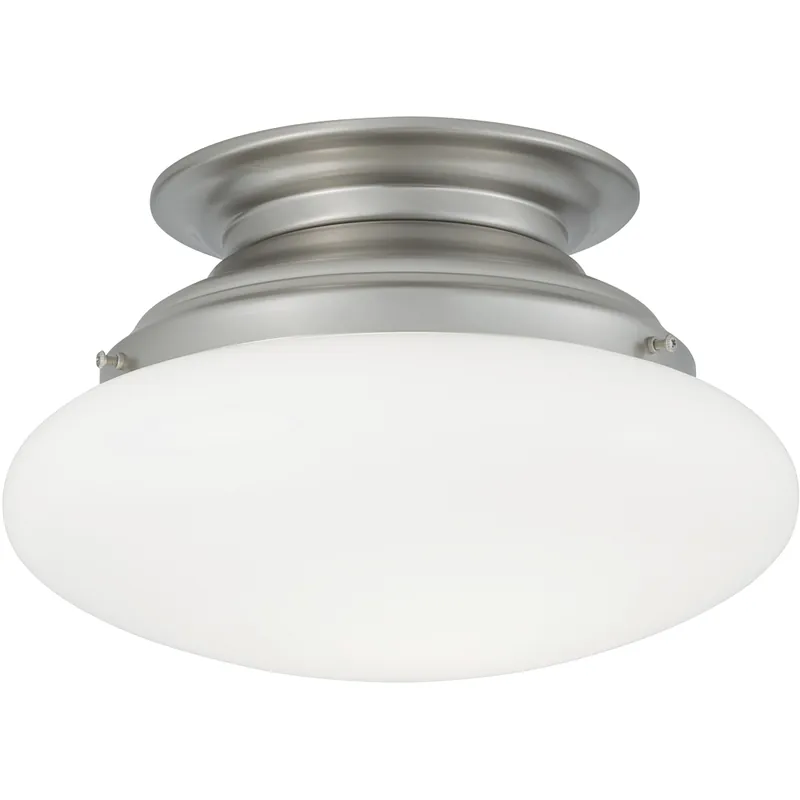 Price Cut Clayton 2 Light 12 inch Brushed Nickel Flush Mount Ceiling Light