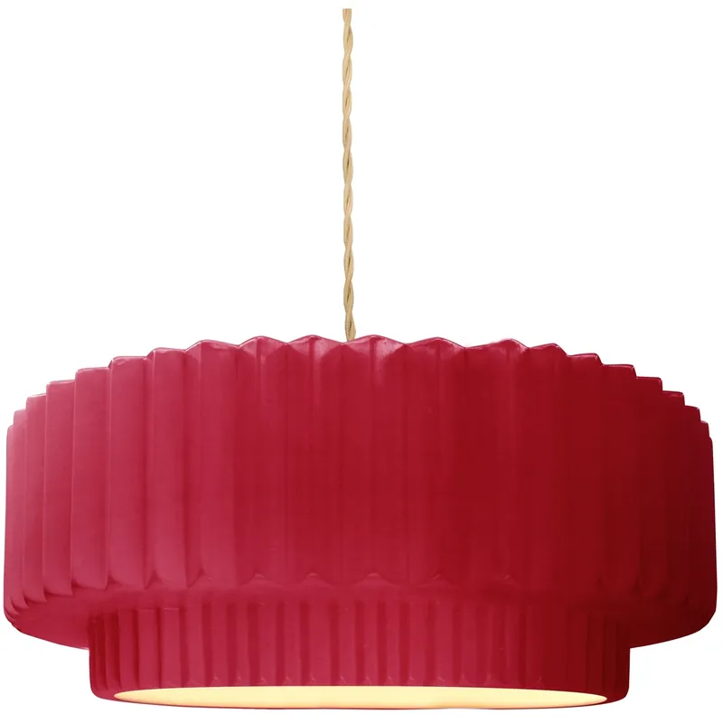 Radiance Collection - Pleated Tier Pendant Ceiling Light, Form+Finish+Function Exclusive Offer