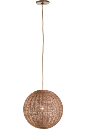 Worldwide Shipping Teague 1 Light 14 inch Brown Single Pendant Ceiling Light
