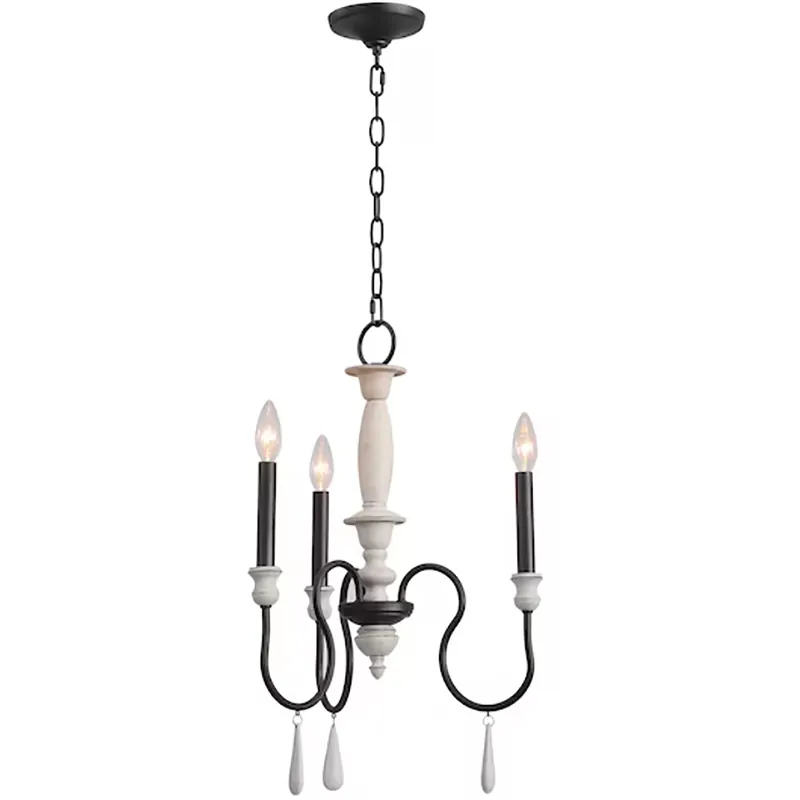Brownell 3 Light 17 inch Charcoal with Antique White Chandelier Ceiling Light Big Sale
