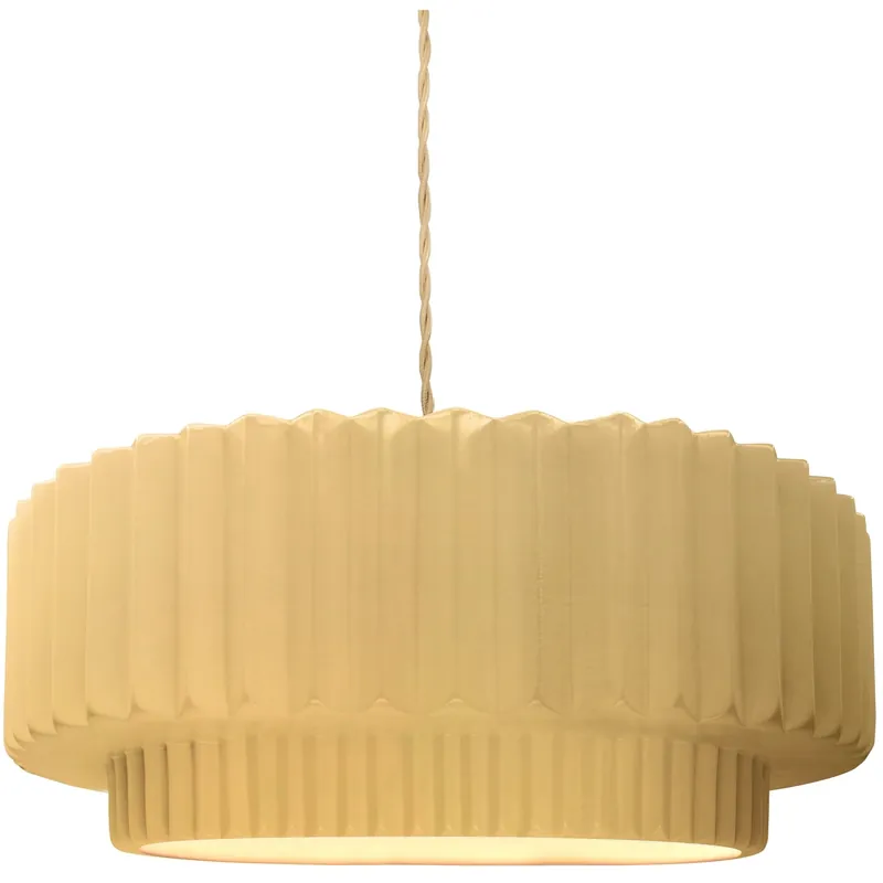 Radiance Collection - Pleated Tier Pendant Ceiling Light, Form+Finish+Function Markdown