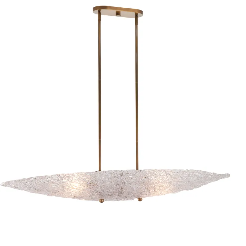Big Sale Frost 2 Light 47 inch Metal/Glass Chandelier Ceiling Light