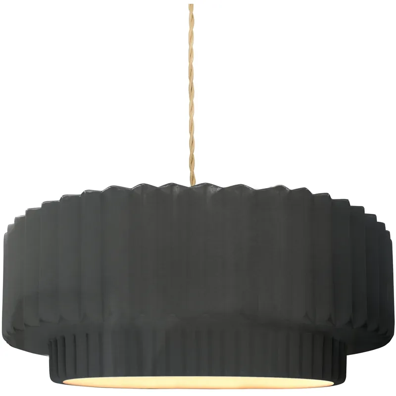 Radiance Collection - Pleated Tier Pendant Ceiling Light, Form+Finish+Function Original