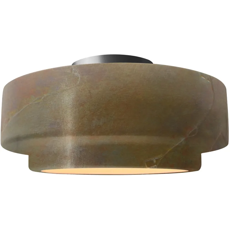 Radiance Collection - Tier LED 12 inch Tierra Red Slate Semi-Flush Ceiling Light, Form+Finish+Function Hot Picks
