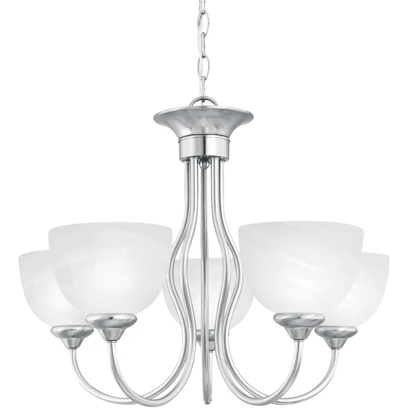 While Supplies Last Tahoe 5 Light 24 inch Brushed Nickel Chandelier Ceiling Light