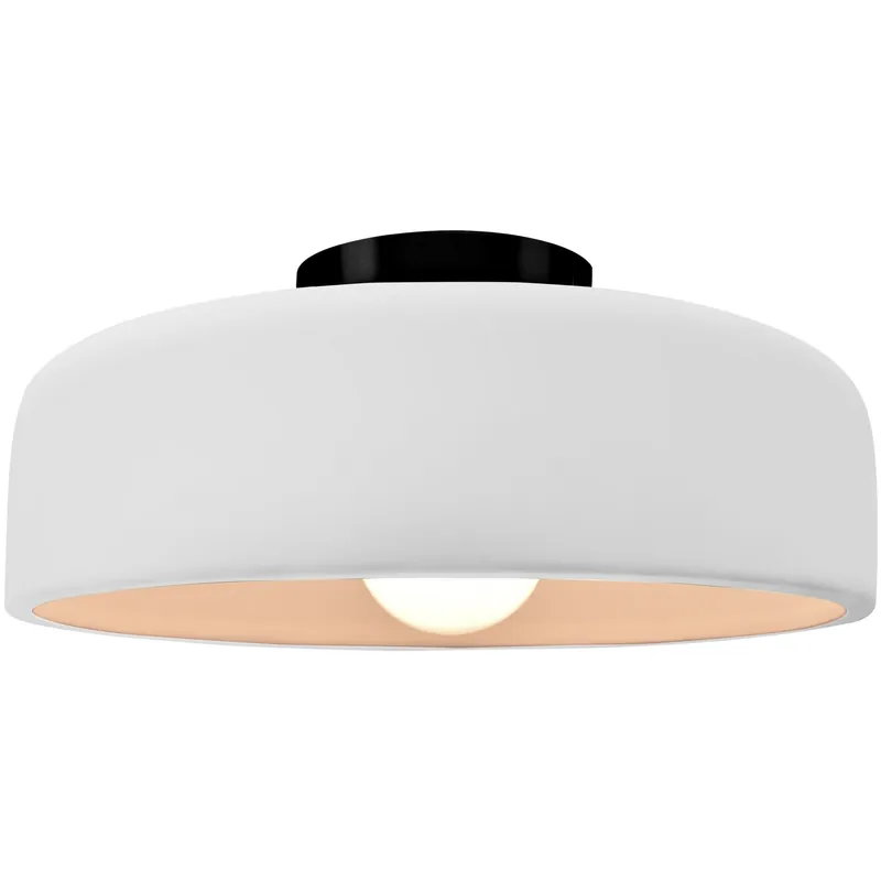 Weekend Sale Radiance Collection - Spire LED 10 inch Bisque Semi-Flush Ceiling Light, Form+Finish+Function