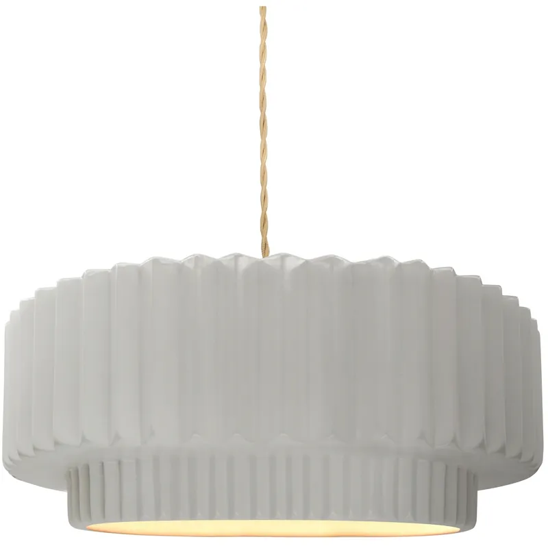 No Minimum Order Radiance Collection - Pleated Tier Pendant Ceiling Light, Form+Finish+Function