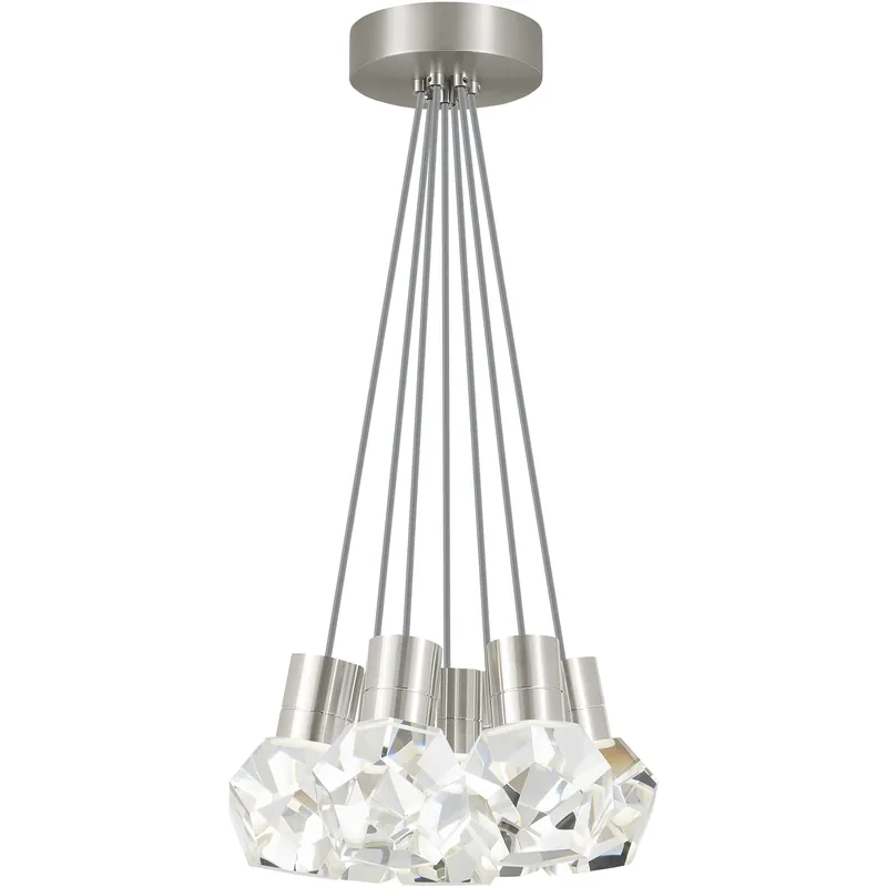 Sean Lavin Kira LED Satin Nickel Pendant Ceiling Light in Gray Cord, LED 90 CRI 2200K-3000K, Integrated LED Buy Today