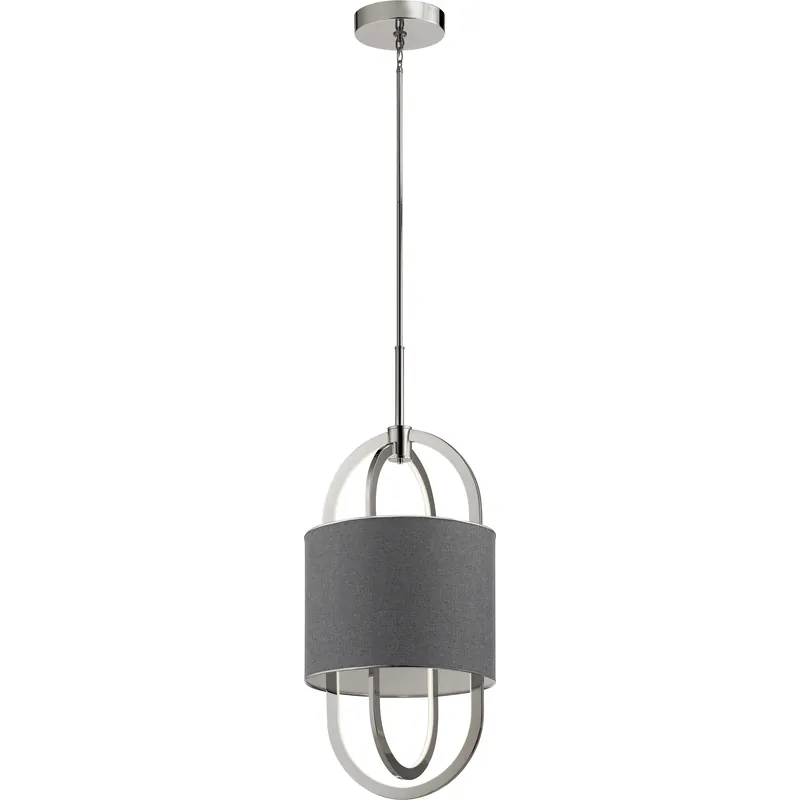 Direct From Manufacturer Jolana LED 16 inch Polished Nickel Pendant Ceiling Light