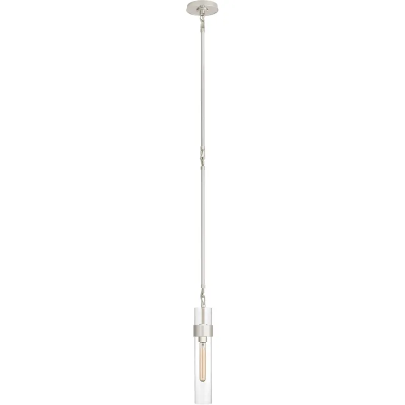 Trusted Brand Ian K. Fowler Presidio 1 Light 3 inch Polished Nickel Tall Pendant Ceiling Light in Clear Glass, Petite