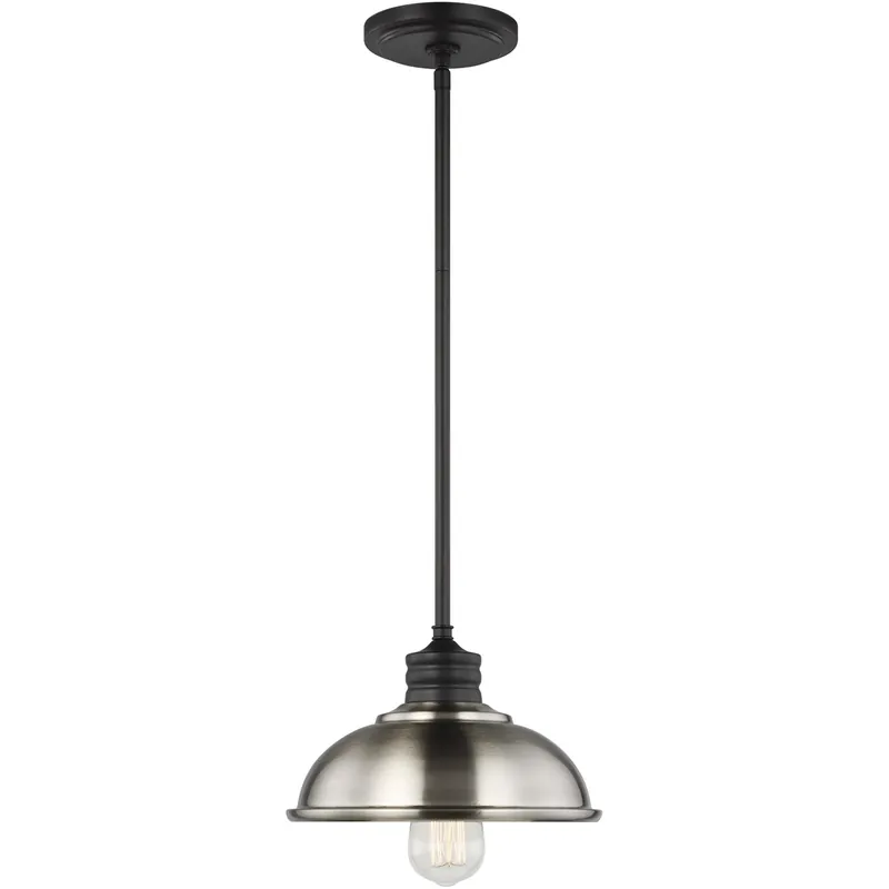 In Demand Dustin 1 Light 10 inch Brushed Nickel Pendant Ceiling Light