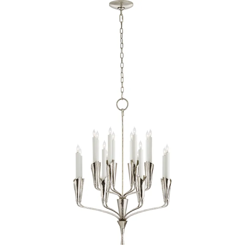 Chapman & Myers Aiden 16 Light 24.75 inch Polished Nickel Chandelier Ceiling Light, Small Limited Offer