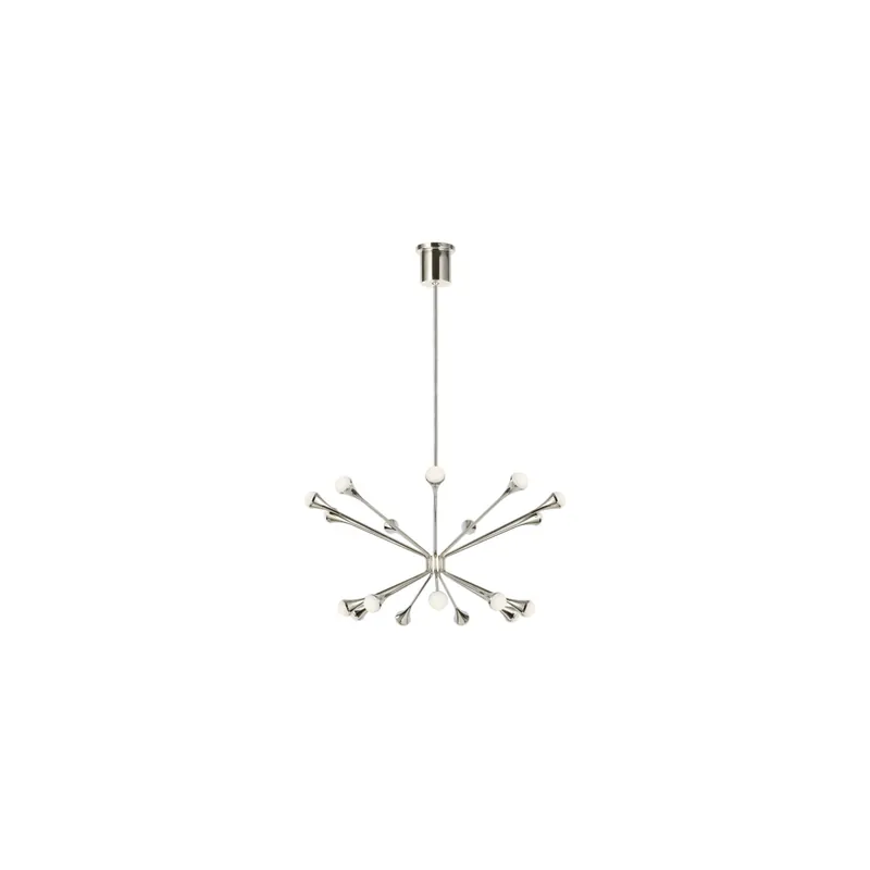 Sean Lavin Lody LED 32 inch Polished Nickel Chandelier Ceiling Light, Integrated LED Professional Grade