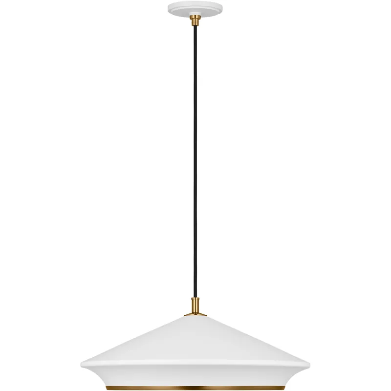 TOB by Thomas O'Brien Stanza 1 Light 24 inch Matte White Pendant Ceiling Light Secure Checkout