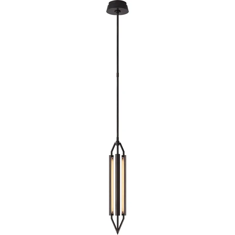 Authentic Visual Comfort Kelly Wearstler Appareil LED 6 inch Bronze Lantern Pendant Ceiling Light, Small KW5702BZ - Open Box