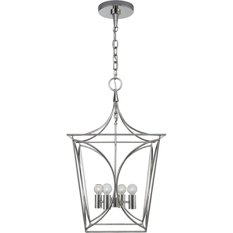 Seasonal Sale Visual Comfort Kate Spade New York Cavanagh 4 Light 14 inch Polished Nickel Lantern Pendant Ceiling Light, Small KS5144PN - Open Box