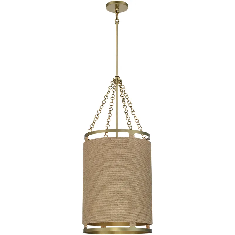 Best Seller Minka-Lavery Windward Passage 4 Light 15 inch Soft Brass Pendant Ceiling Light 3864-695 - Open Box
