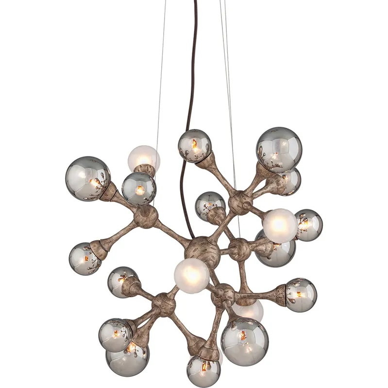 New Release Element 20 Light 11 inch Stria Gold Leaf Chandelier Ceiling Light