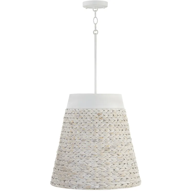 Capital Lighting Tallulah 4 Light 18 inch Chalk Wash Pendant Ceiling Light 343941HW - Open Box Hot Deal