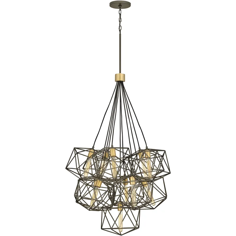 Brand New Astrid 11 Light 33.5 inch Metallic Matte Bronze with Deluxe Gold Indoor Chandelier Ceiling Light