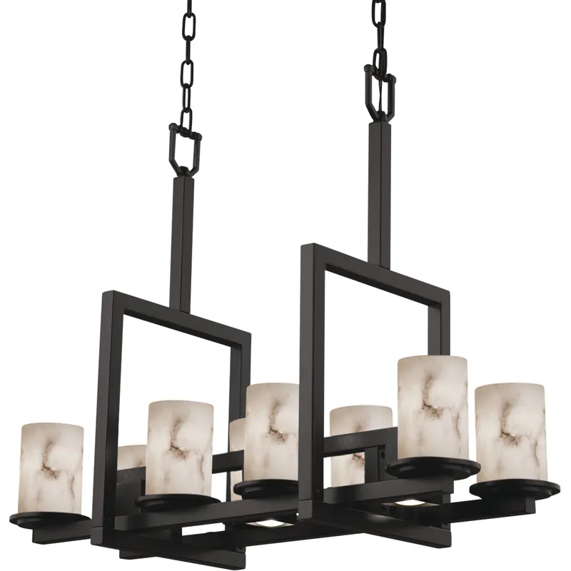 Lumenaria 11 Light 13 inch Matte Black Chandelier Ceiling Light in Cylinder with Flat Rim, Incandescent Order Now