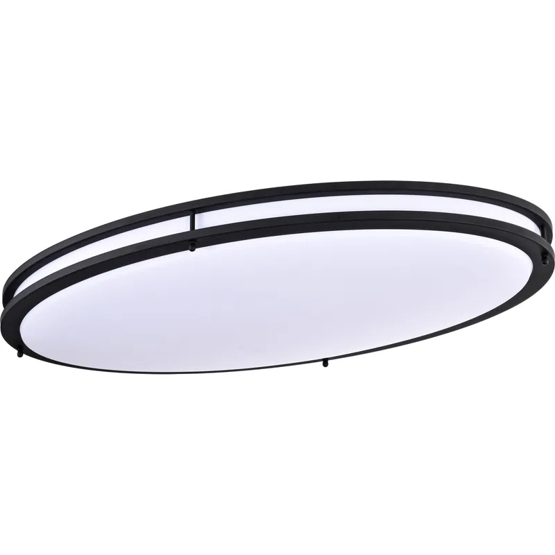 Glamour LED 18 inch Matte Black Flush Mount Ceiling Light Certified