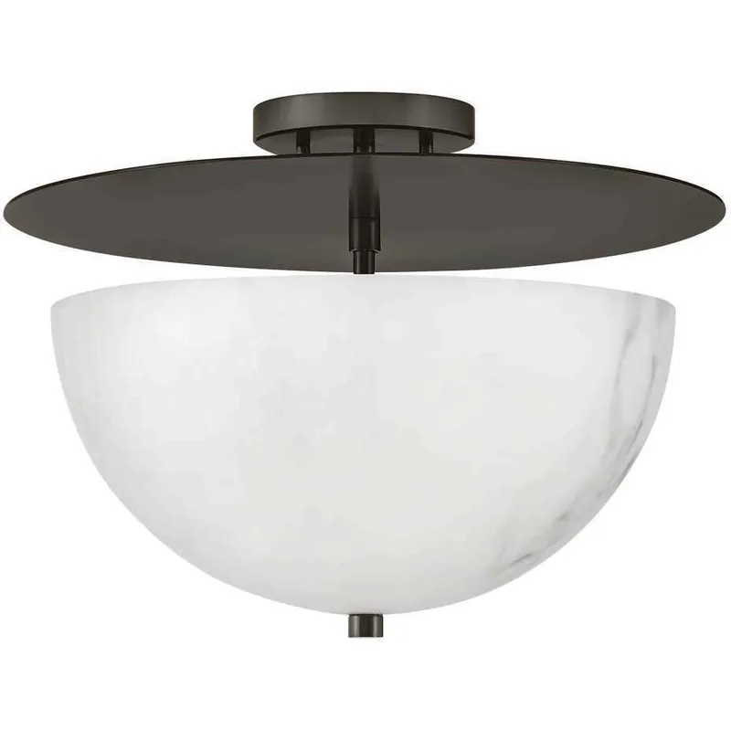 Premium Inez LED 16.25 inch Black Oxide Foyer Light Ceiling Light, Semi-Flush Mount