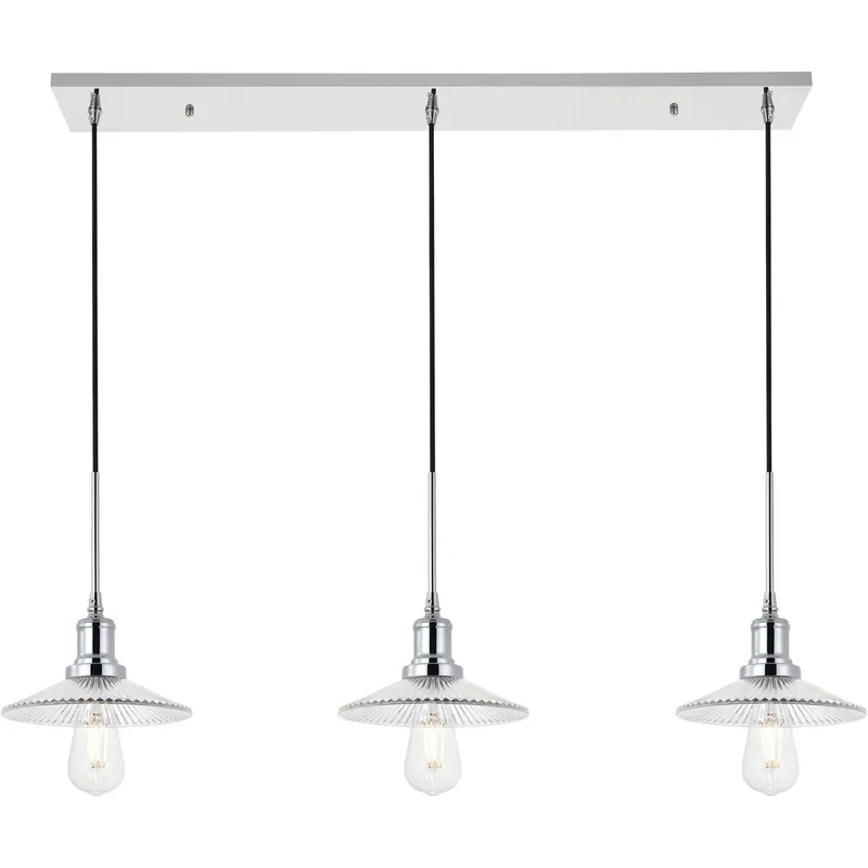Waltz 3 Light 41 inch Chrome Pendant Ceiling Light Bargain