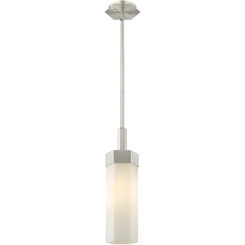 Claverack 1 Light 5 inch Satin Nickel Pendant Ceiling Light in Matte White Glass Low Price