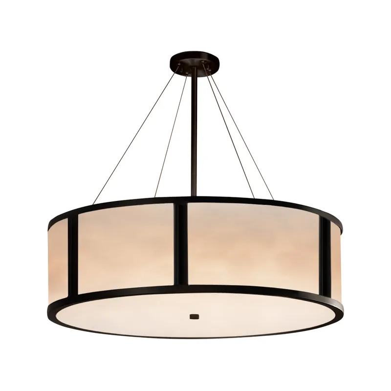 Clouds 8 Light 48 inch Matte Black Drum Pendant Ceiling Light in Incandescent Hot Picks