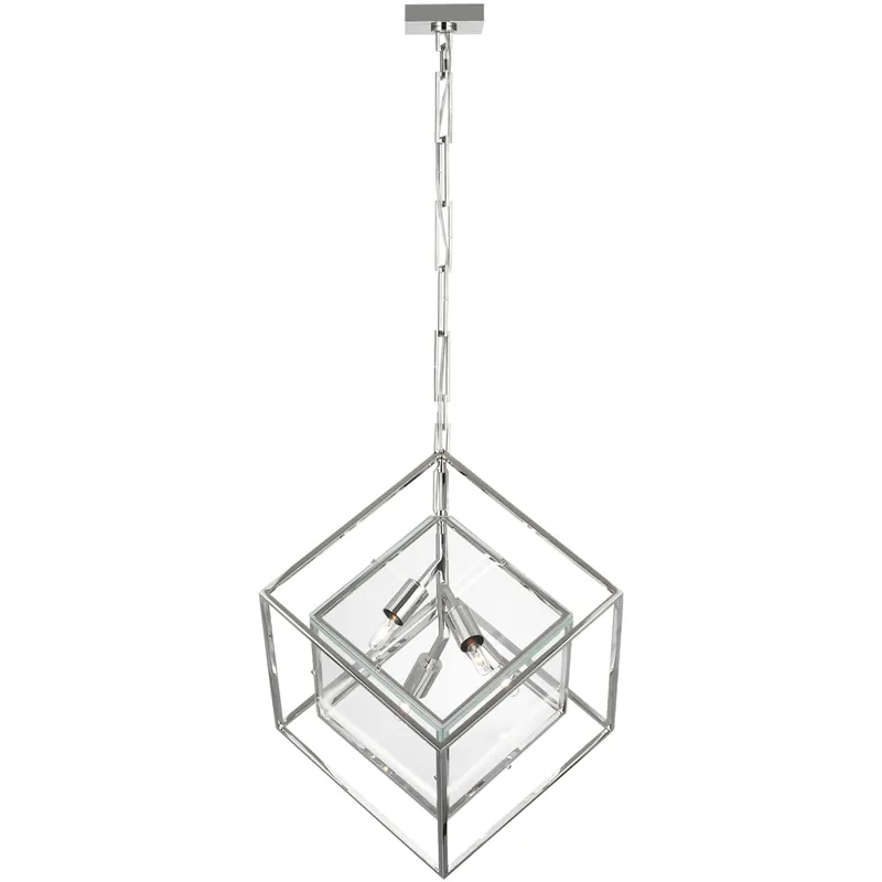 Kelly Wearstler Cubed LED 20 inch Polished Nickel Pendant Ceiling Light, Large Time-Limited