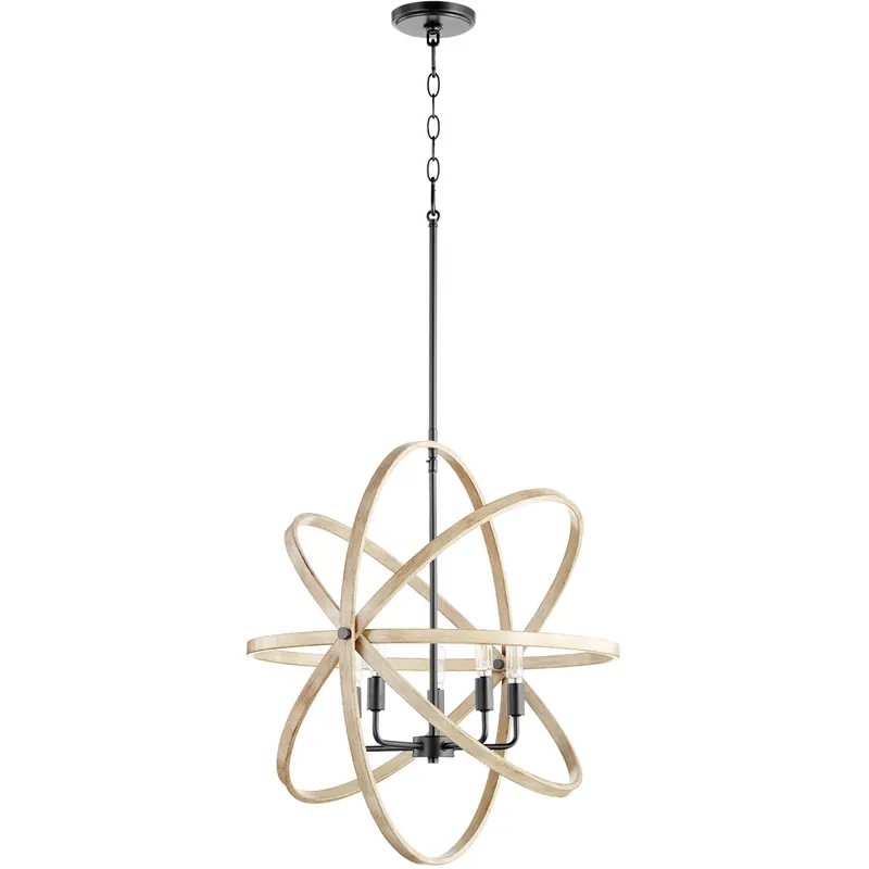 Fort Worth 5 Light 25 inch Noir with Driftwood Pendant Ceiling Light High Quality