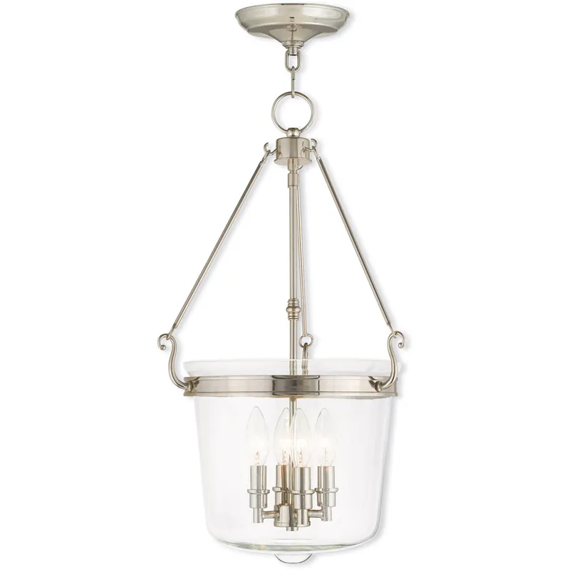 Time-Limited Rockford 4 Light 14.25 inch Polished Nickel Pendant Ceiling Light