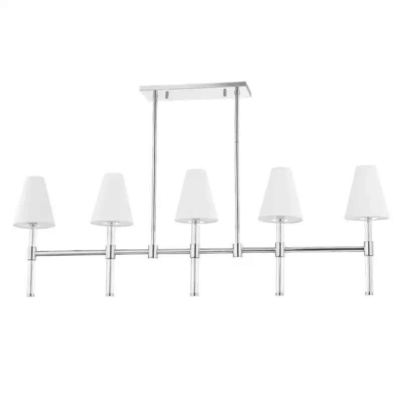 Janelle 5 Light 45 inch Polished Nickel Island Light Ceiling Light High Quality