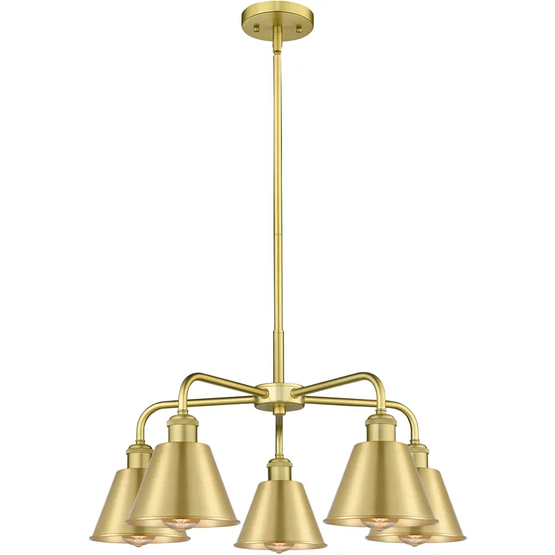 Ballston 5 Light 24.5 inch Satin Gold Chandelier Ceiling Light Best Seller