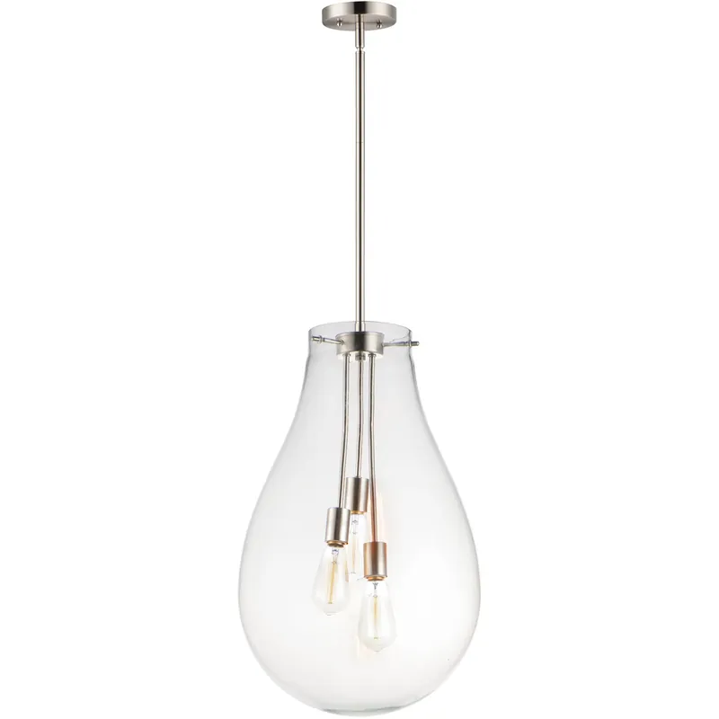 Gourd 3 Light 16 inch Satin Nickel Multi-Light Pendant Ceiling Light Special Offer