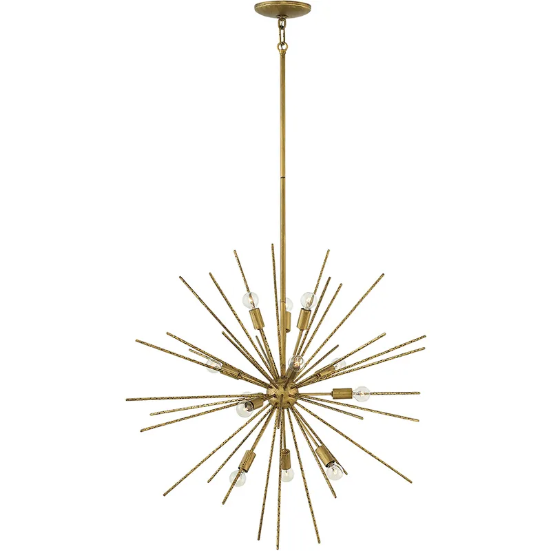 Time-Limited Tryst LED 30 inch Burnished Gold Chandelier Ceiling Light, Orb
