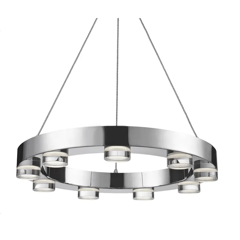 Belle LED 20 inch Chrome Multi Light Pendant Ceiling Light Budget