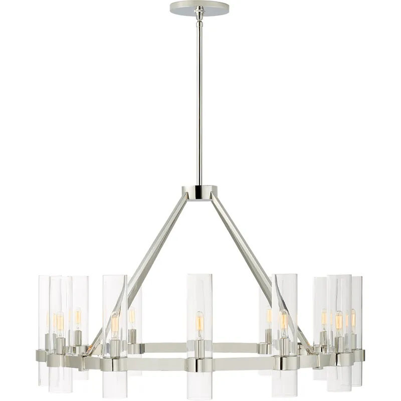 Ian K. Fowler Presidio 12 Light 36 inch Polished Nickel Chandelier Ceiling Light, Medium Instant Buy