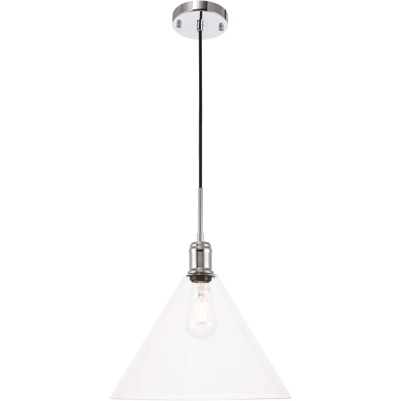 Grab Now Hugh 1 Light 13.75 inch Chrome Pendant Ceiling Light