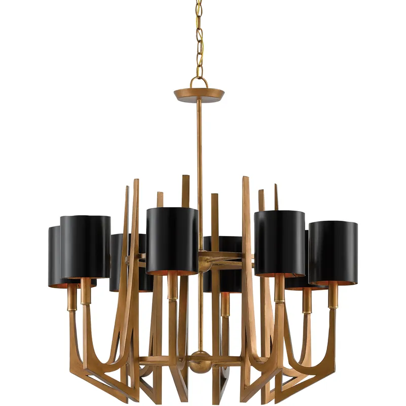 Grab Now Umberto 8 Light 32 inch Brass Chandelier Ceiling Light