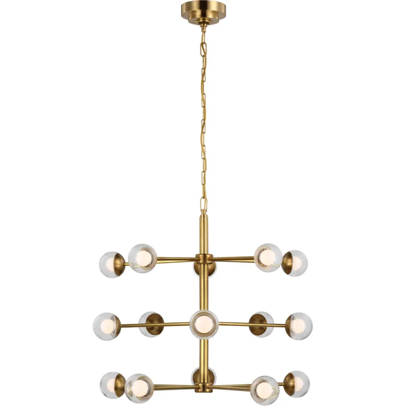 kate spade new york Alloway LED 24.5 inch Soft Brass Barrel Chandelier Ceiling Light, Small While Supplies Last