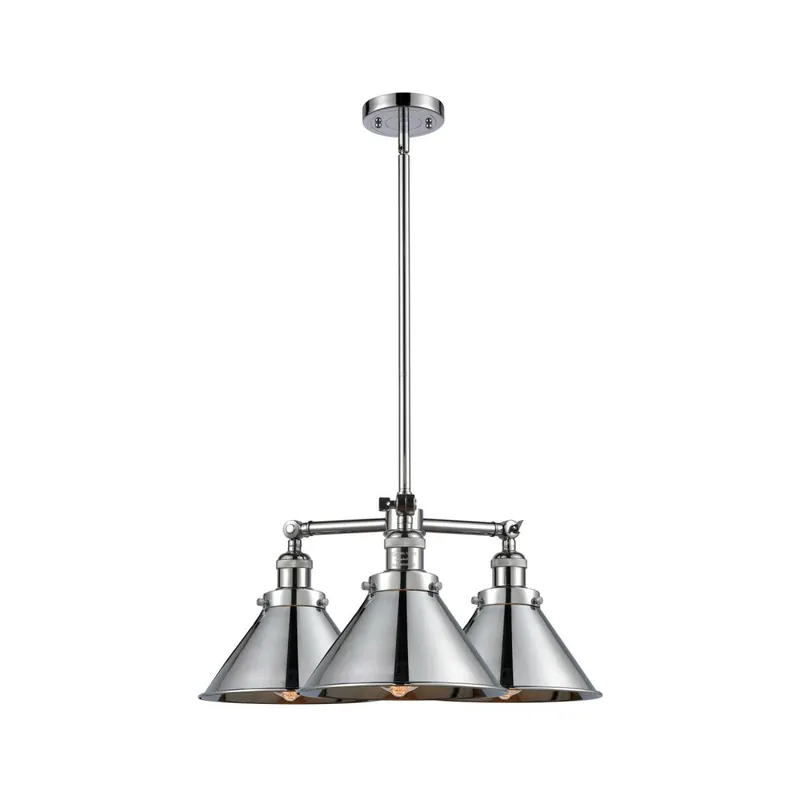 Markdown Franklin Restoration Briarcliff 3 Light 24 inch Polished Chrome Chandelier Ceiling Light, Franklin Restoration