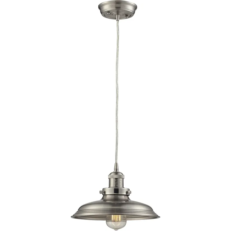 Place Order ELK Newberry 1 Light 11 inch Satin Nickel Pendant Ceiling Light 55021/1 - Open Box