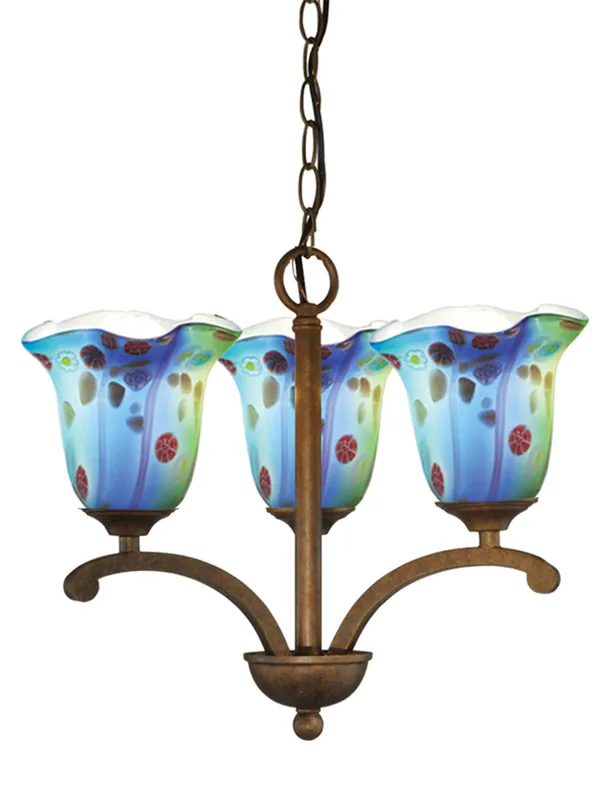 Mogan 3 Light 18 inch Antique Golden Bronze Pendant Ceiling Light Factory Price