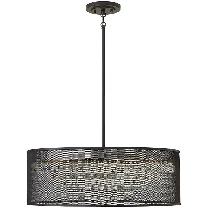 High Quality Fiona LED 30 inch Black Foyer Light Ceiling Light, Semi-Flush Mount