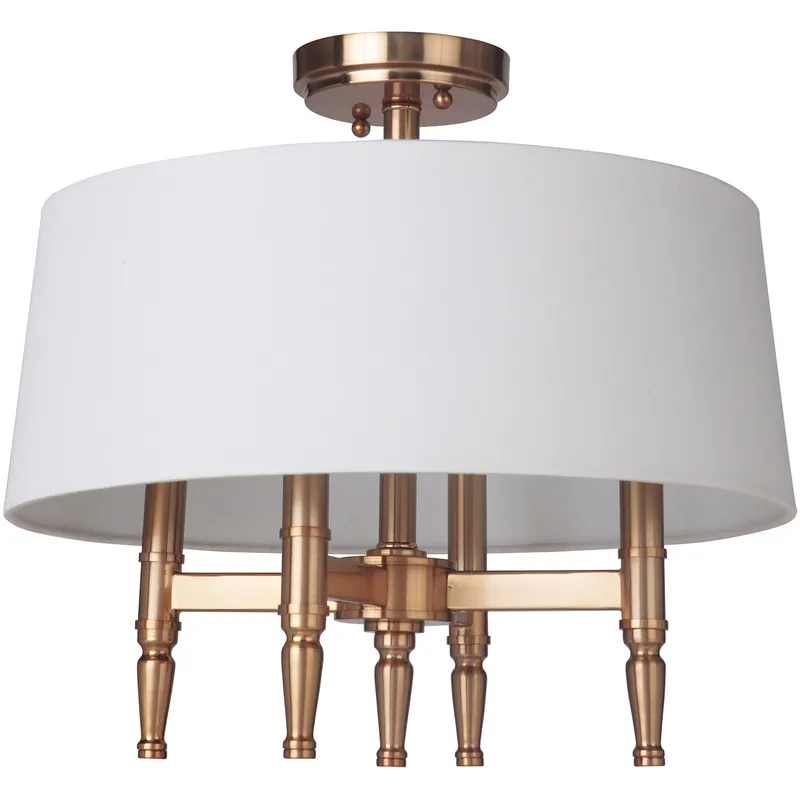 Ella 4 Light 18 inch Satin Brass Semi Flush Ceiling Light Top Pick
