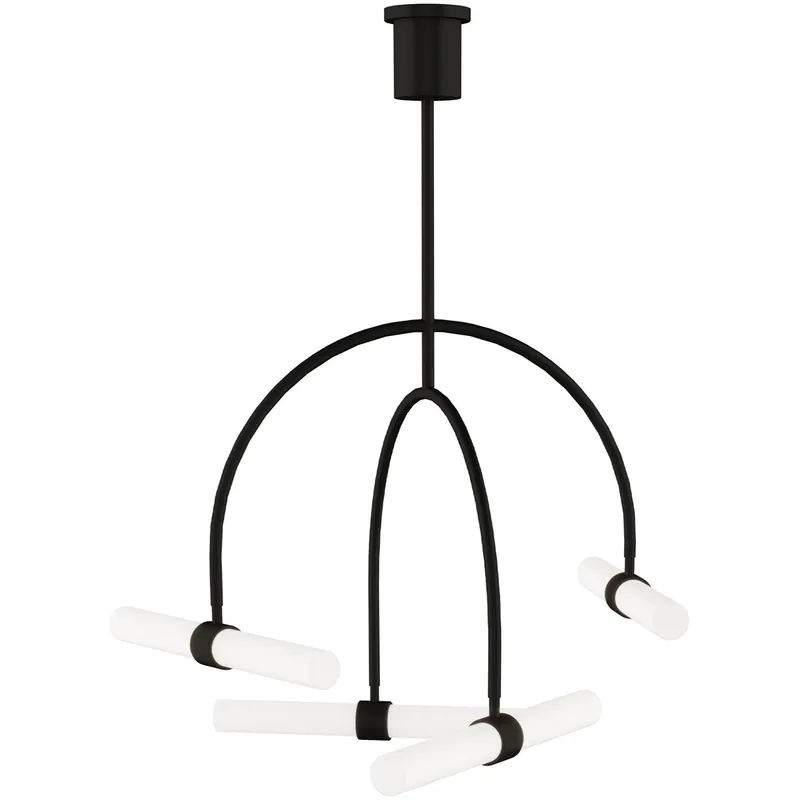 Sean Lavin Calumn LED 27.8 inch Nightshade Black Chandelier Ceiling Light, Integrated LED Modern